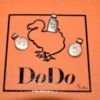 dodo ciondolo charm medaglia oro rosa piastrina