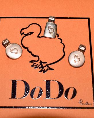 dodo ciondolo charm medaglia oro rosa piastrina