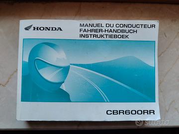 manuale uso e manutenzione Honda CBR 600 RR
