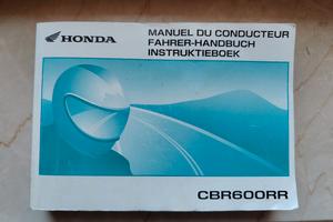 manuale uso e manutenzione Honda CBR 600 RR