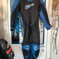 Tuta moto bambino in pelle