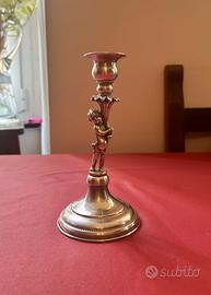 Candelabro Portacandela Vintage con Putto