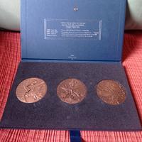 TRITTICO  MEDAGLIE  BRONZO  *L' EURO*  2000 / 2002