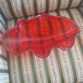 vaso cristallo bullinato Murano