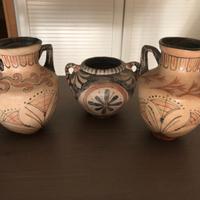 Set 3 vasi terracotta provenienza Knossos (Creta)