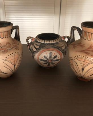 Set 3 vasi terracotta provenienza Knossos (Creta)