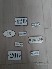 targhette smaltate anni 40 