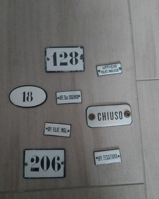 targhette smaltate anni 40 