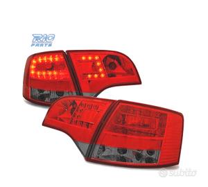 FANALI A LED AUDI A4 B7 AVANT 04-08 ROSSO AFFUMICA