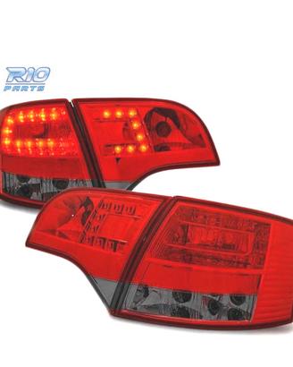 FANALI A LED AUDI A4 B7 AVANT 04-08 ROSSO AFFUMICA
