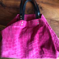 Borsa scamosciata a spalla color fragola