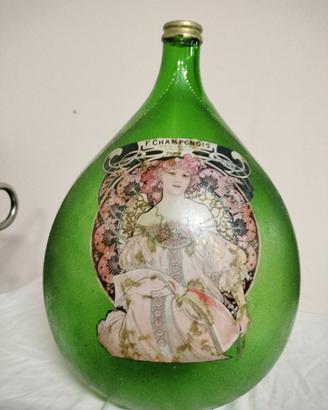 vaso damigiana decorato