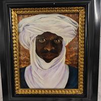 Coppia di quadri "l'Arabo e la Mulatta"