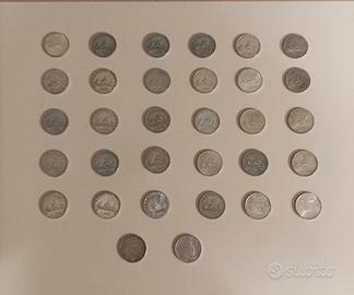 Lotto 32 monete da 500 lire argento caravelle-biga