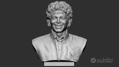 Michael Jackson 3D Bust Sculpture Statuetta