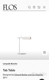 FLOS Lampada da scrivania TAB TABLE Bianca