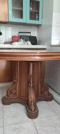 Tavolo Rotondo allungabile in stile classico/baroc