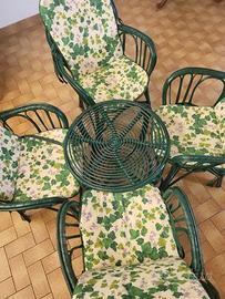 set giardino in vimini