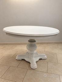 Tavolo rotondo allungabile 120/160 cm bianco