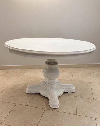 Tavolo rotondo allungabile 120/160 cm bianco