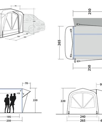 gazebo per van Outwell Cross Power Air