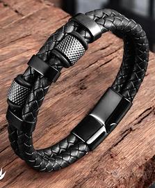 Bracciale nero uomo
