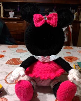 Idea regal Minnie  portafoto bambina all'uncinetto