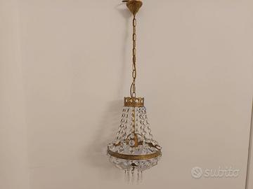 Lampadario mini stile impero color oro