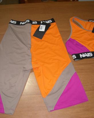 Top + pantalone NAIS per yoga running,palestra,etc