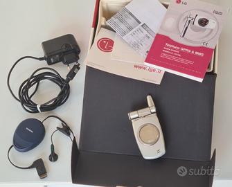 Telefono vintage LG-G7100 scatola e accessori
