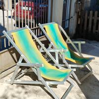 Coppia di Sdraio mare in alluminio 