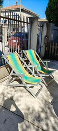 Coppia di Sdraio mare in alluminio 