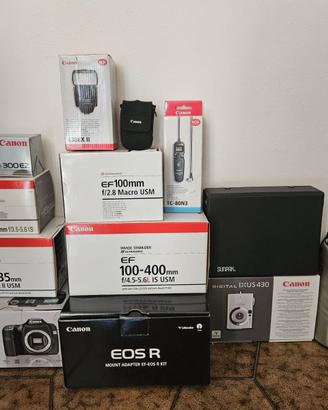 Canon: macchine fotografiche, obiettivi, flash