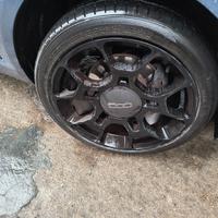 Cerchi in lega neri originali FIAT 500 16''