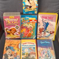 Lotto 7 vhs originali cartoni animati