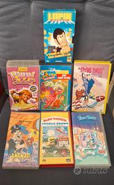 Lotto 7 vhs originali cartoni animati