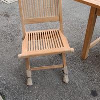 Sedia da giardino in teak massiccio