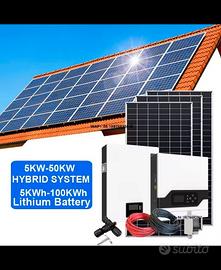 Fotovoltaico completo da 11 kw, accumulo 11kw