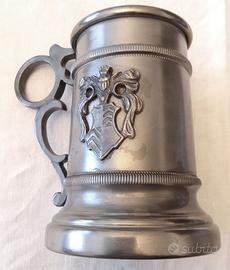 Peltro 925 boccale antico