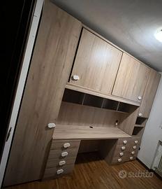 Cameretta a ponte con scrivania