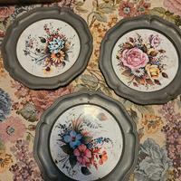 piatti in peltro vintage