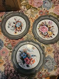 piatti in peltro vintage