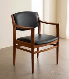 sedia vintage design scandinavo legno