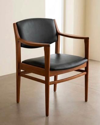 sedia vintage design scandinavo legno
