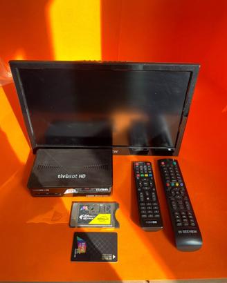 TV Camper 12V Seeview + Decoder Tivùsat + CAM 4K