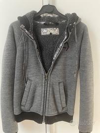 E9 felpa calda da donna con zip