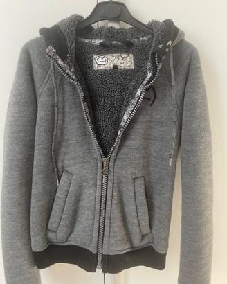 E9 felpa calda da donna con zip