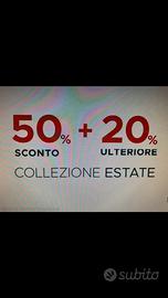 Saldi tutto a -50% piu 20% extra