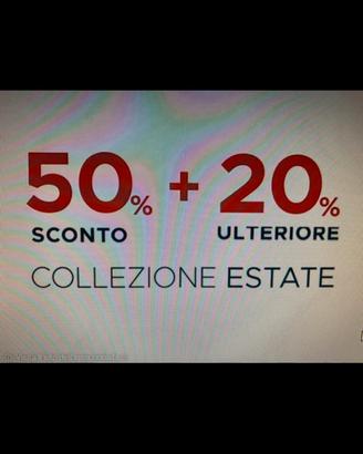 Saldi tutto a -50% piu 20% extra