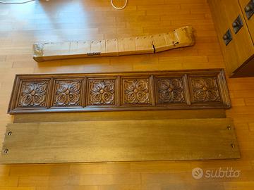testata letto  matrimoniale in legno 